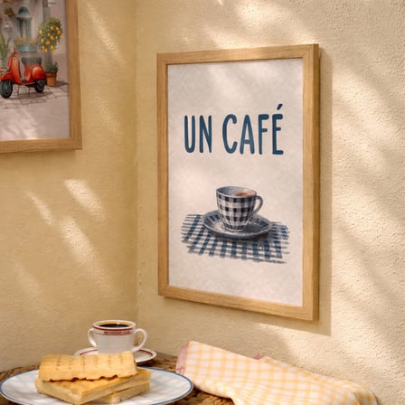 Deco Un Cafe Duvar Panosu - Renkli - 30x40 cm