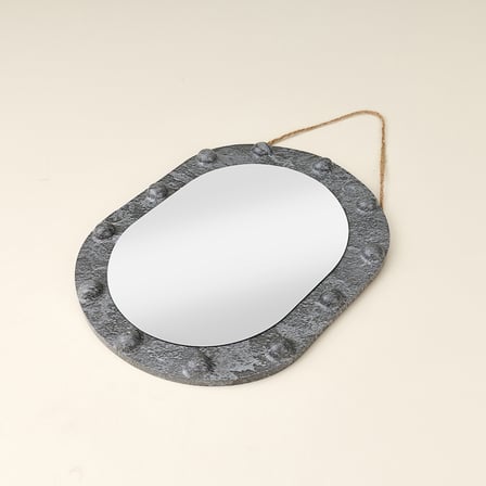 Star Noktalı Oval Duvar Aynası - Asorti
