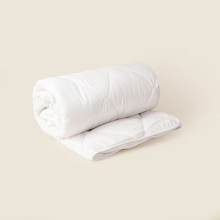 Soft Tek Kişilik Microfiber Yorgan - Beyaz - 155x215 cm