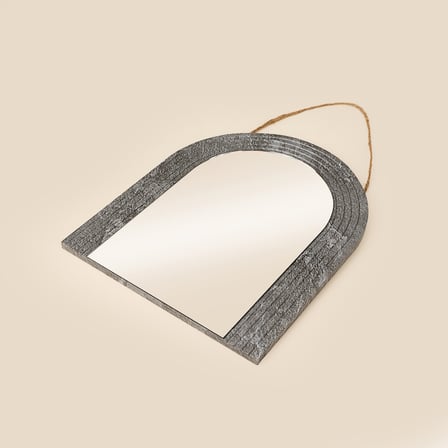 Star Çizgili Yarı Oval Duvar Aynası - Asorti