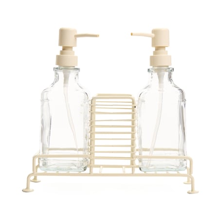 Stantlı Sıvı Sabunluk - Krem / Şeffaf - 500 ml