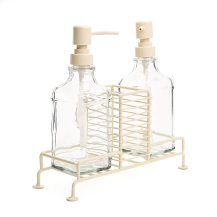 Stantlı Sıvı Sabunluk - Krem / Şeffaf - 500 ml