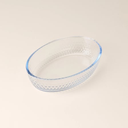 Kitchen Junto 2'li Petek Desenli Oval Fırın Kabı Seti - Şeffaf