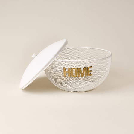 Design Datça Home Kapaklı Patates Soğan Sepeti - Beyaz
