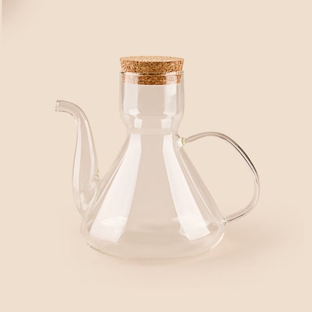 Liya Borosilikat Cam Yağlık - Şeffaf - 500 ml