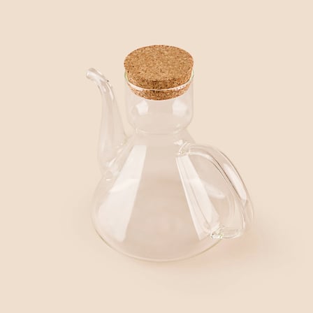 Liya Borosilikat Cam Yağlık - Şeffaf - 500 ml
