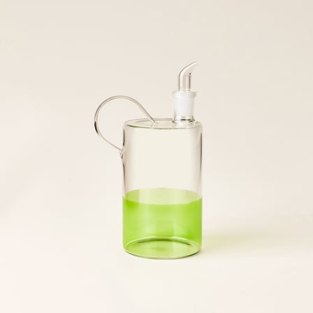Gauzy Borosilikat Cam Yağlık - Şeffaf / Yeşil - 500 ml