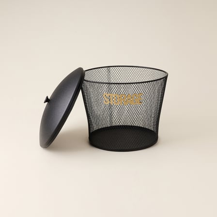 Design Bodrum Storage Kapaklı Patates Soğan Sepeti - Siyah