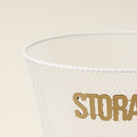 Design Bodrum Storage Kapaklı Patates Soğan Sepeti - Beyaz