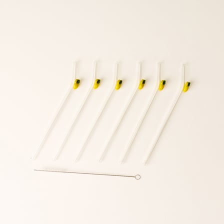 Limon Figürlü 6'lı Cam Pipet - Renkli