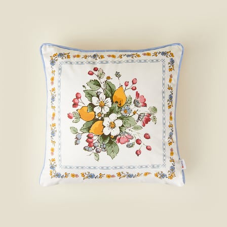 Soft Flory Kırlent - Ekru - 45x45 cm