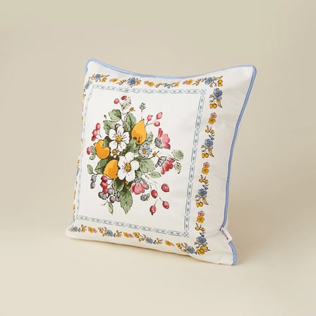 Soft Flory Kırlent - Ekru - 45x45 cm