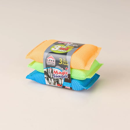 House 3'lü Sihirli Sünger - Asorti - 13x7 cm