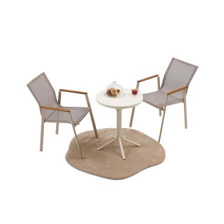 Home Next Bistro Masa Takımı - Krem - 55x55x70 cm