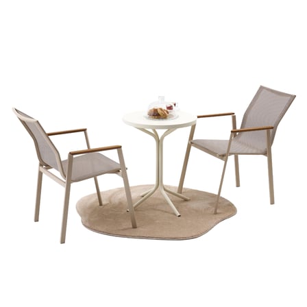 Home Next Bistro Masa Takımı - Krem - 55x55x70 cm
