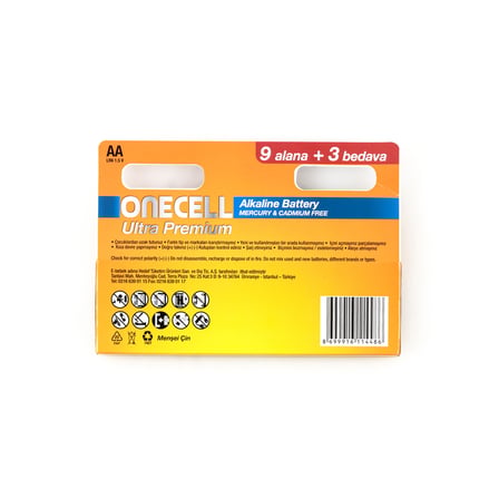 Ultra Premium Alkalin 1,5 V. 12'li AA Boy Pil