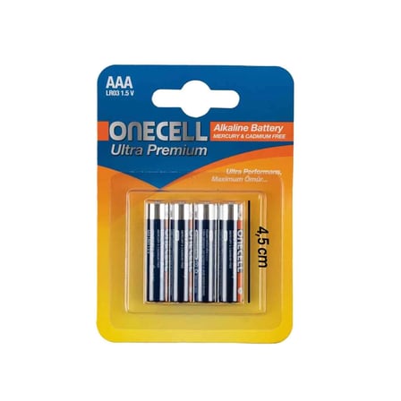 Ultra Premium Alkalin 1,5 V. 4'lü AAA Boy Pil