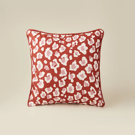 Soft Pard Kırlent Kılıfı - Gülkurusu / Kiremit - 45x45 cm