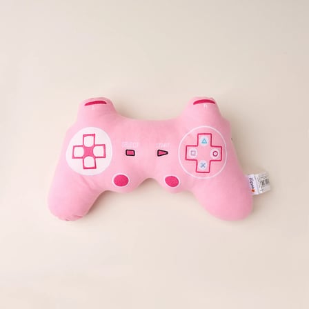 Soft Oyun Konsolu Figürlü Yastık - Pembe - 36x22 cm