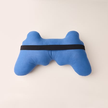 Soft Oyun Konsolu Figürlü Yastık - Mavi - 36x22 cm