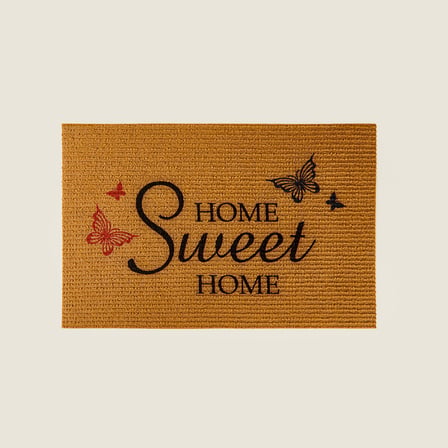 Home Sweet Home Kapı Önü Paspası - Bej - 40x60 cm