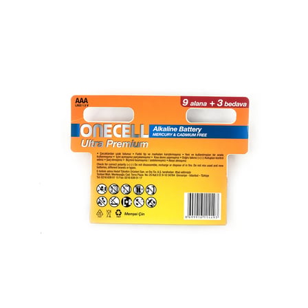 Ultra Premium Alkalin 1,5 V. 12'li AAA Boy Pil