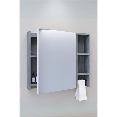 ROMA 80 CM BANYO DOLABI  RETRO/GÜMÜŞ - BOY DOLABI HARİÇ