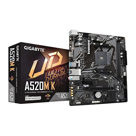 Gigabyte A520M K V2 AMD A520 AM4 DDR4 5100 MHz Masaüstü Anakart
