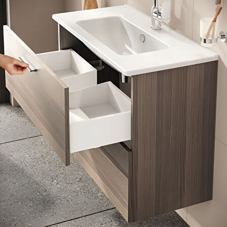 VitrA Mia 75101 Banyo Dolabı Seti Çekmeceli 80 cm Cordoba