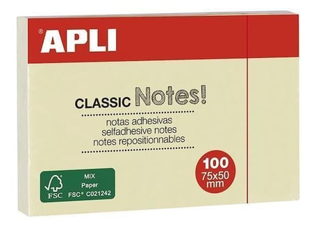 Aplı Yapışkanlı Not Kağıdı 100 Yaprak 75X50 10971 (12 Li Paket)