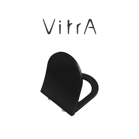 Vitra S60 SmootFlush Mat Siyah Asma Klozet 7510B083-0090, Vitra Yavaş Kapak 131-483-009