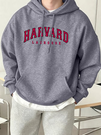 Galler Mektubu Ve Bayrak Baskılı Giysiler Erkek Sonbahar Günlük Sweatshirt 12 Renk Basit Soka