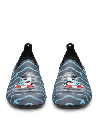 Peluche Siyah Erkek Çocuk Deniz Ayakkabısı SHARK