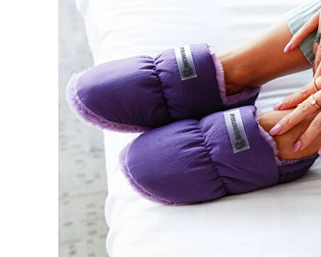 Peluche Purple Parachute Women Slipper Kadın Günlük Ev Pandufu PAR-KMR Mor