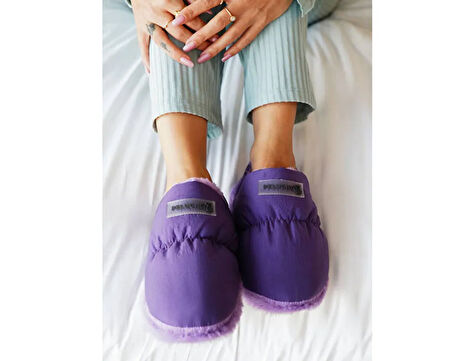 Peluche Purple Parachute Women Slipper Kadın Günlük Ev Pandufu PAR-KMR Mor