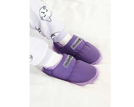 Peluche Purple Parachute Child Slipper Çocuk Günlük Ev Pandufu PAR-CMR Mor