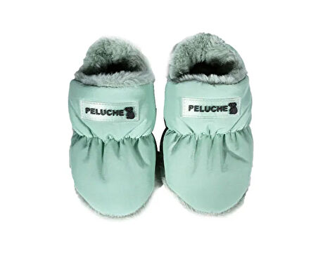 Peluche Mint Green Parachute Child Slipper Çocuk Günlük Ev Pandufu PAR-CMT Yeşil