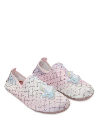 Peluche Pembe Kız Çocuk Deniz Ayakkabısı MERMAID UNICORN