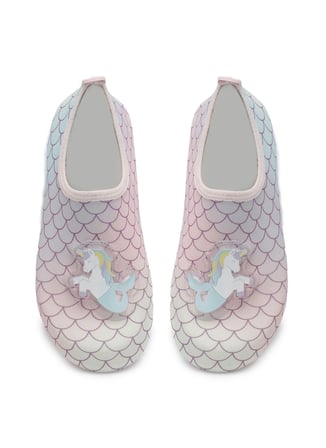 Peluche Pembe Kız Çocuk Deniz Ayakkabısı MERMAID UNICORN