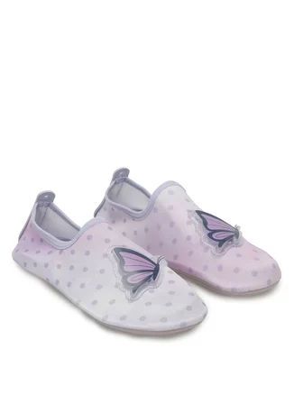 Peluche Lila - Mor Kız Çocuk Deniz Ayakkabısı BUTTERFLY