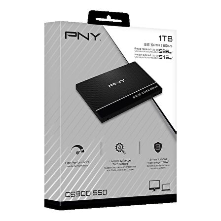 PNY CS900 1TB 535/515MB/s 2.5" SATA3 SSD Disk (SSD7CS900-1TB-RB)