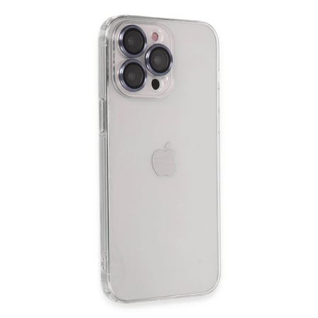 Apple iPhone 13 Pro Max Kılıf Luko Lens Silikon - Sierra Blue
