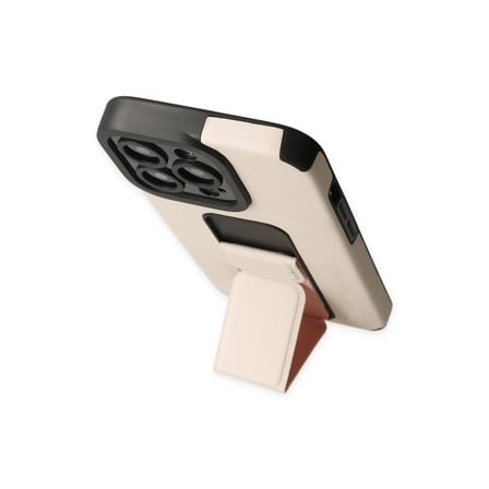 Apple iPhone 13 Pro Kılıf Mega Standlı Silikon - Gold