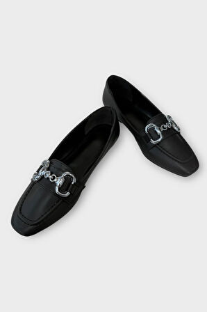 Kadın Tokalı Babet Ayakkabı SİYAH