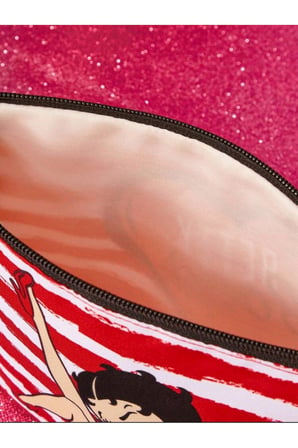 Betty Boop Desenli Makyaj Organizer Çantası