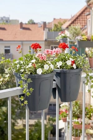 Dekoratif Balkon Korkuluk Saksısı Oval 1 Adet