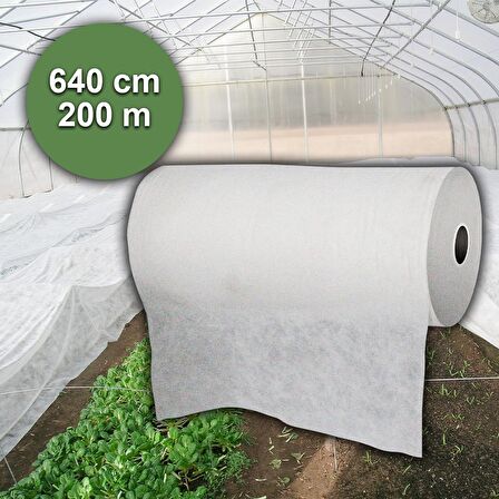 640cm X 200m AGRİL ISI DON PERDESİ, ZİRAİ DON KIRAĞI ÖRTÜ METRE 30gr KARPUZ ÇİLEK ÖRTÜSÜ, SERA TOPRAK ÖRTÜSÜ