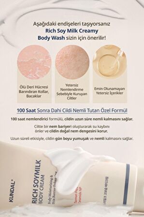 Yoğun Nemlendirici/Besleyici Vücut Kremi KUNDAL Rick Soymilk Creamy Body Cream 200 ml(MellowVanilla)