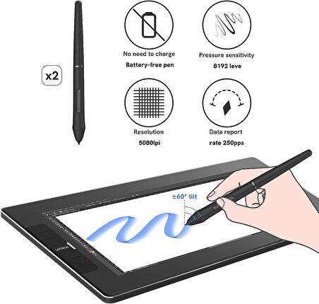 Veikk VK1200 11.6 inç Grafik Tablet