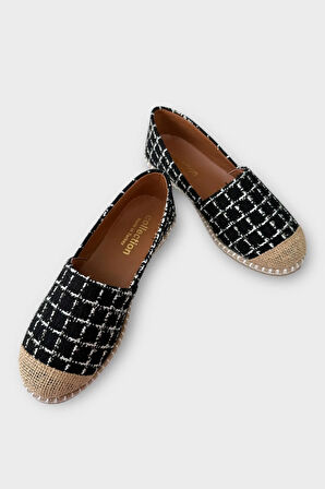 Kadın Günlük Espadril Babet Ayakkabı SİYAH